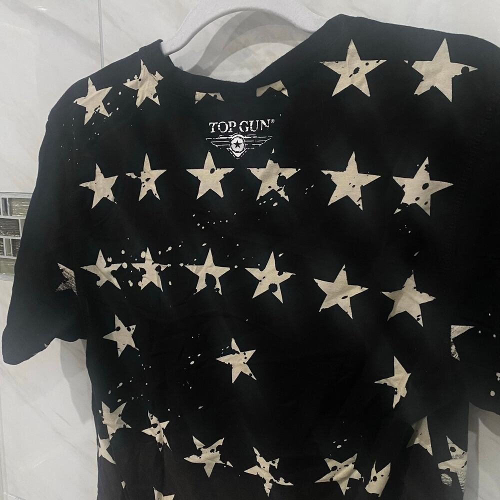 Top Gun Faded Star Vintage Short Sleeve Shirt Men’s Size S